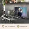 Stier - Zwart - Abstract - Horens keuken achterwand spatscherm klein -usp_NL