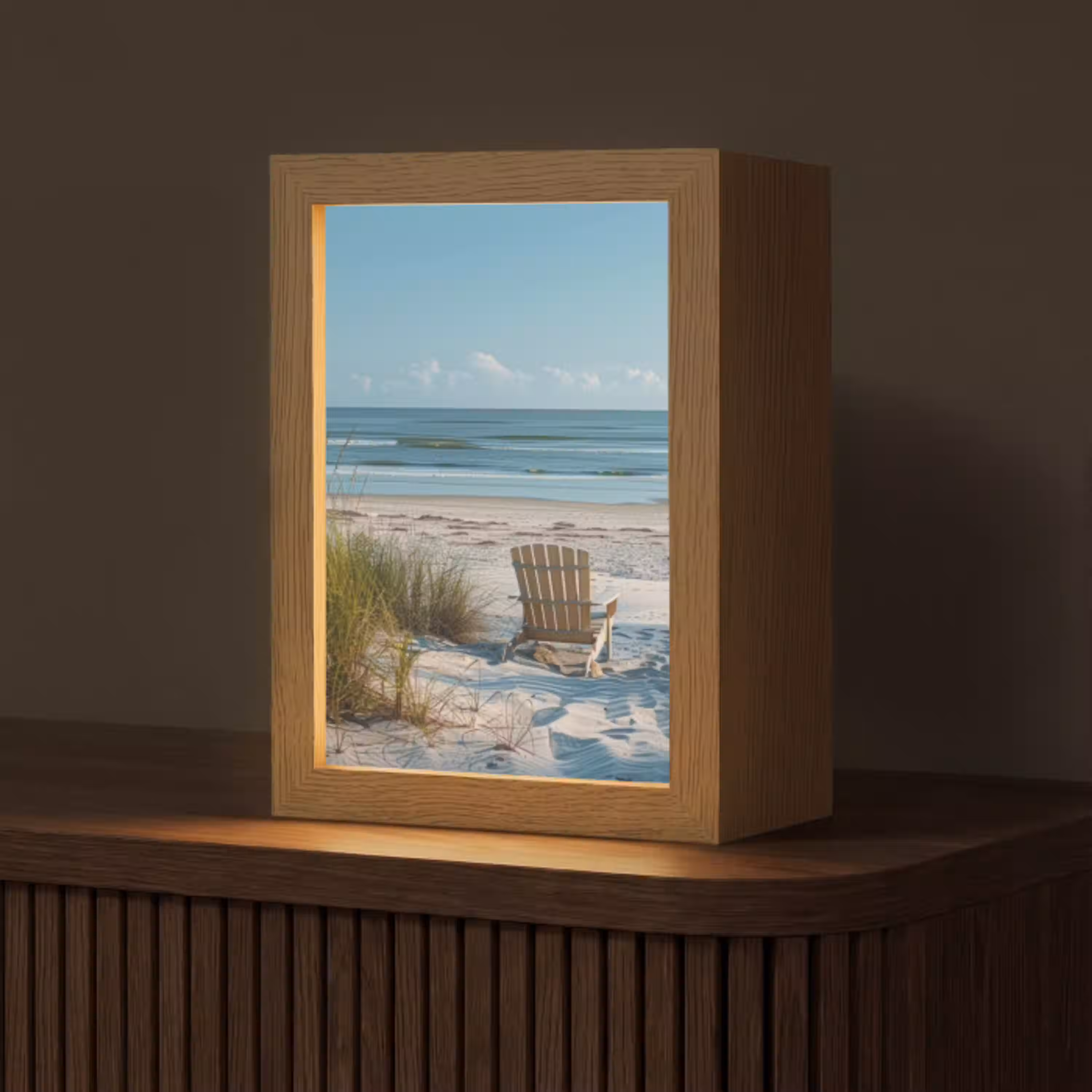 Duinen - Strand - Zee - Zomer Light Box met kabel (Tafellamp) klein -z3d_website