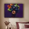 Vrouw - Paars - Druiven Textielframe - compleet frame klein -sfeer1