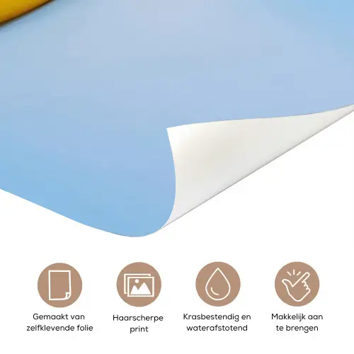 Badeend - Handdoek - Blauw deurposter klein -closeup_NL