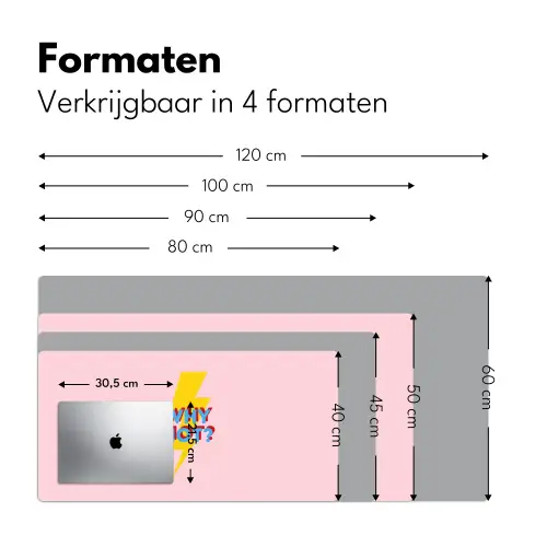 Why not - Bliksem - Roze Muismat XXL klein -sfeer5