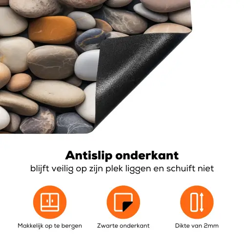 Rust - Zachte - Kleuren - Stenen Inductie beschermer vinyl 3mm klein 276 -zzzzzzz-td-onderkant