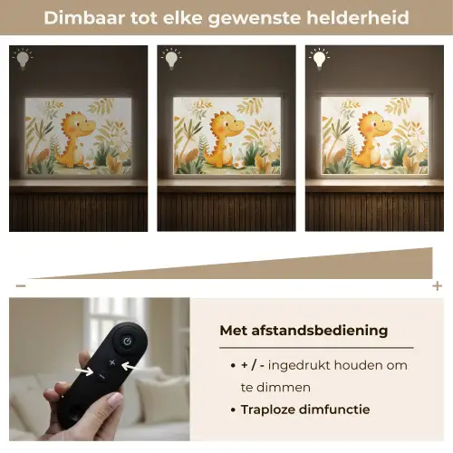 Dino - Voetbal - Oranje Light Box met batterij (Wandlamp kind) middel -USP_dimbaarNL