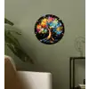 Boom - Kleurrijk - Bloemen - Zwart Wandcirkel behangsticker klein -sfeer2