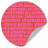 Organisch - Raster - Roze Wandcirkel behangsticker klein 186 -3d