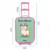 Kawai - Alpaca - Groen Kinderkoffer - Roze klein -productfoto_formaten