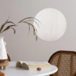 Beton - Muur - Wit Wandcirkel behangsticker klein -sfeer3