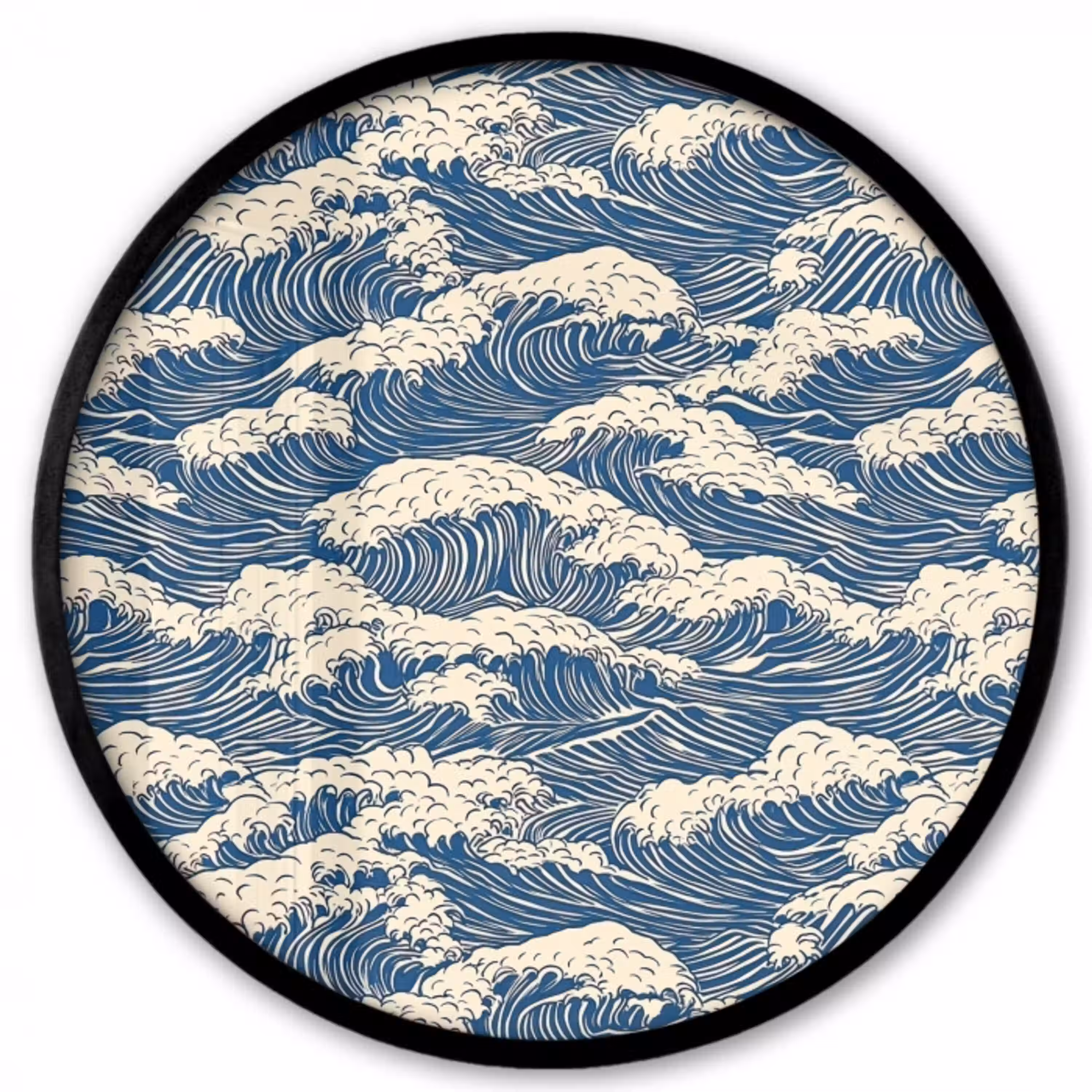 Golven - Klassiek - Blauw Fotolijst rond zonder passe partout klein 856 -3d