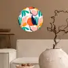 Tropisch - Jungle - Abstract - Kleurrijk Wandcirkel plexiglas klein 852 -sfeer1