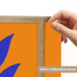 Takken - Bladeren - Minimalistisch - Blauw Light Box met batterij (Wandlamp) middel -USP_websiteprintNL