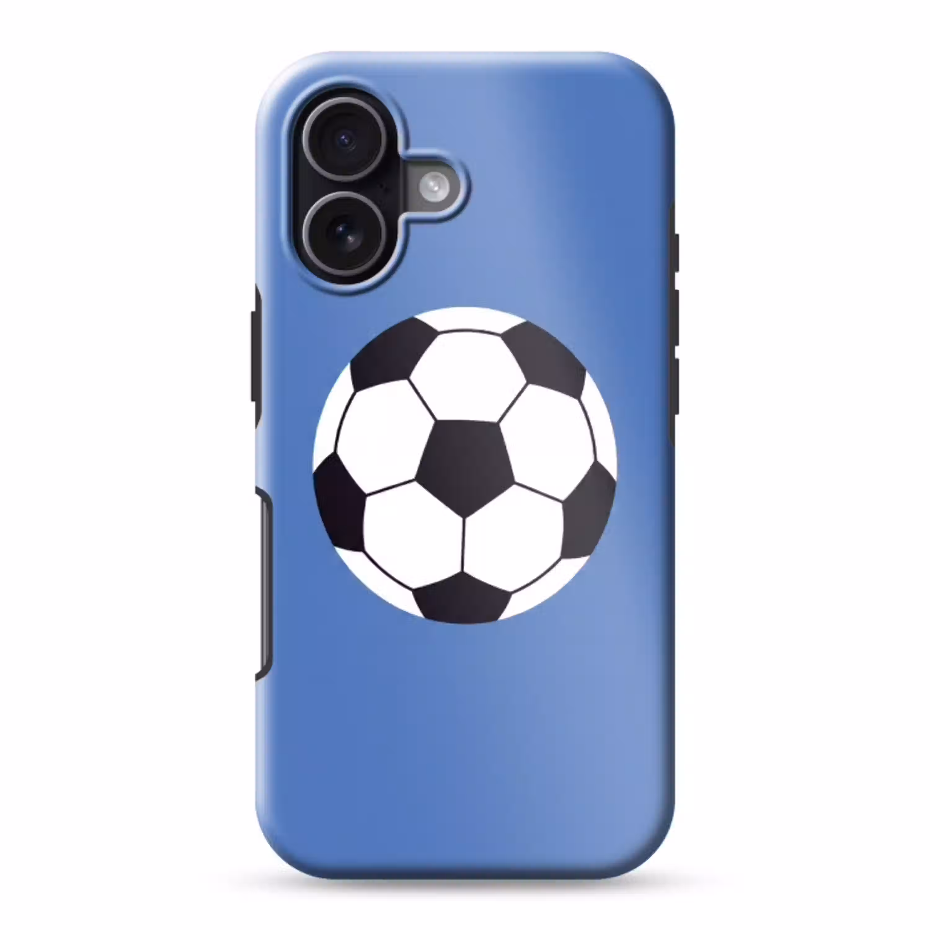 Voetbal - Zwart-wit - Sport - Illustratie - Blauw Toughcase MagSafe Apple iPhone 17 klein -3d