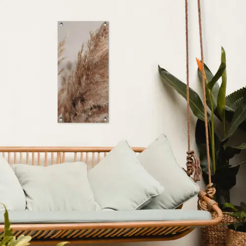 Gedroogd pampasgras dichtbij tuinposter los doek klein -sfeer7