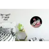 Astronaut - Flamingo - Zwemband - Roze Wandcirkel aluminium klein -kinderkamer
