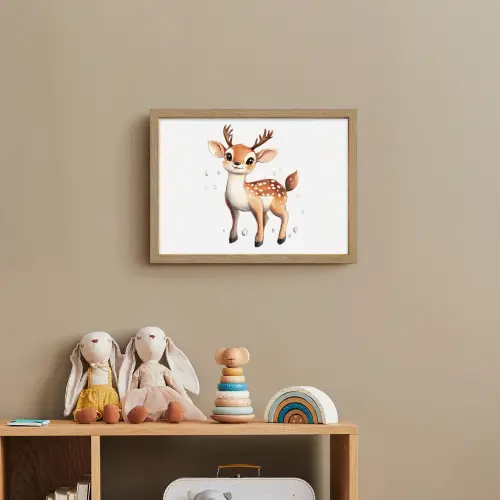 Hert - Dier - Bruin Light Box met batterij (Wandlamp kind) middel -sfeer2_kind