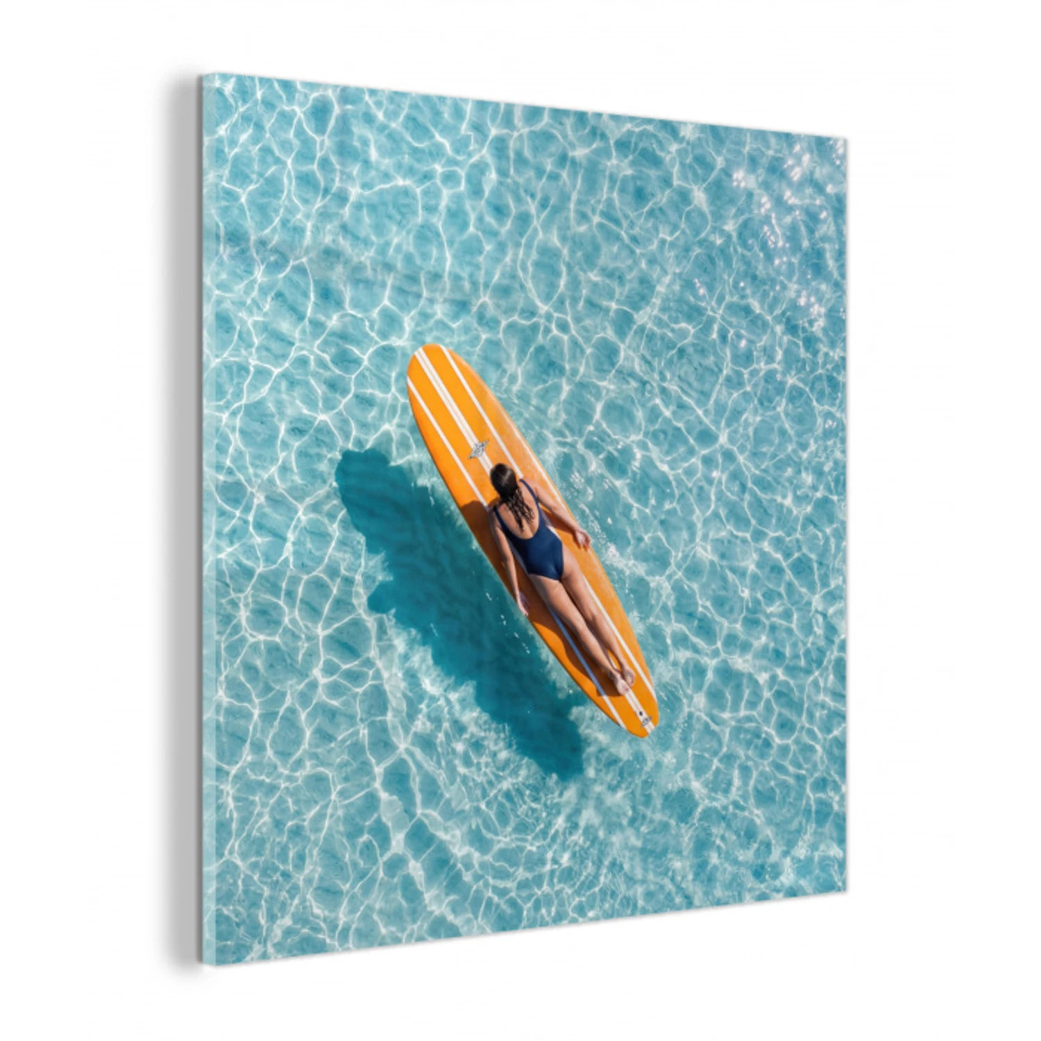 Surfboard - Water - Badpak - Oranje plexiglas 5mm klein -z3d