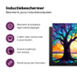 Boom - Landschap - Natuur - Abstract - Kleurrijk Inductie beschermer vinyl 3mm middel -zzzzzzz-cc-usp