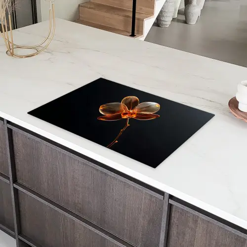 Orchidee - Doorzichtig - Bloem Inductie beschermer vinyl 3mm klein -sfeer8