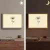 Klaproos - Illustratie - Zwart Light Box met batterij (Wandlamp) middel -sfeer3