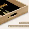 Koningin - Schaakstuk - Geblokt - Goud Dienblad Rechthoek middel -USP_HandgreepNL