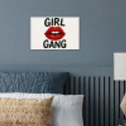 Lip - Girl - Rood - Letters poster papier klein -sfeer2