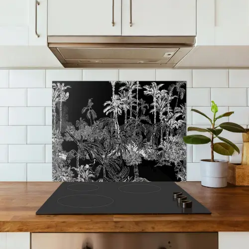 Tropisch - Jungle - Bomen - Bladeren keuken achterwand spatscherm middel -sfeer2
