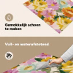 Lelies - Aquarel - Pastel Inductie beschemer met haakjes klein 777 -ky-schoon-nl