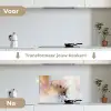 Abstract - Pastel kleuren - Goud - Modern - Aesthetic keuken achterwand spatscherm klein -voor_na_NL
