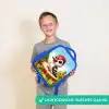 Specht op en boomstronk Kinderrugzak - Blauw middel -sfeer1_NL