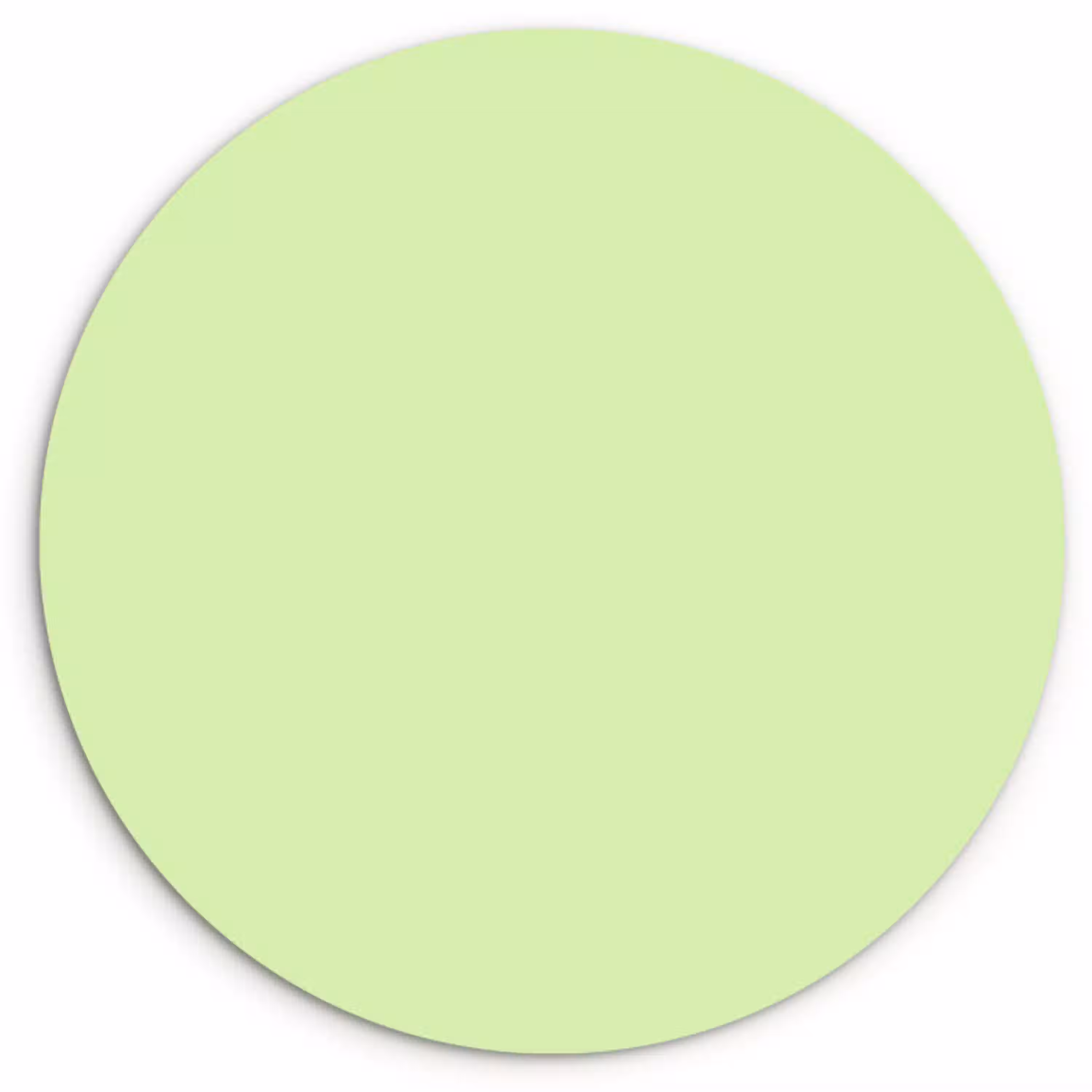 Light - Lime - Groen Wandcirkel kunststof plaat 5mm dik klein 188 -3d