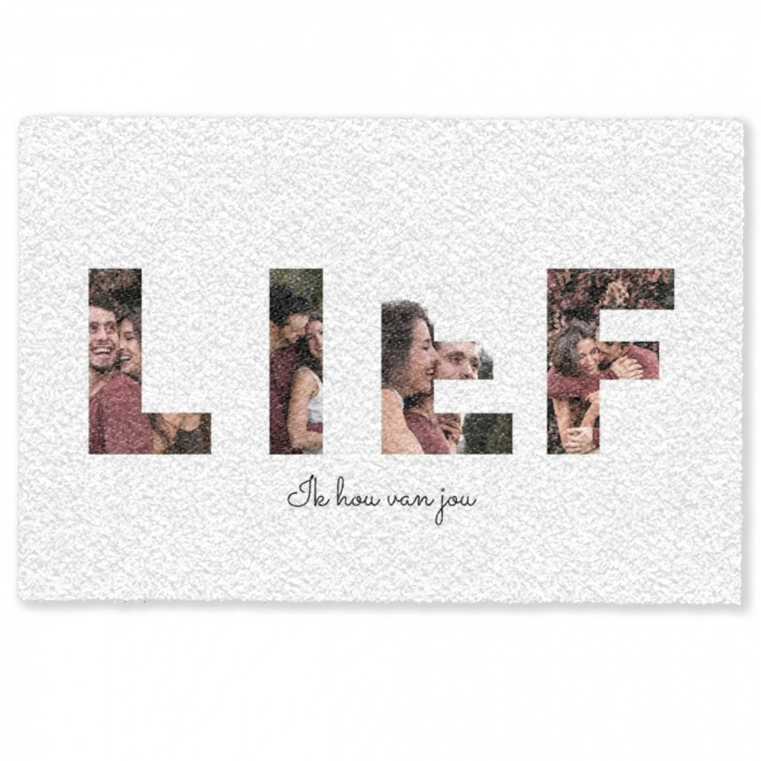 Lief - Lettercollage Deurmat klein -zkaufland3d