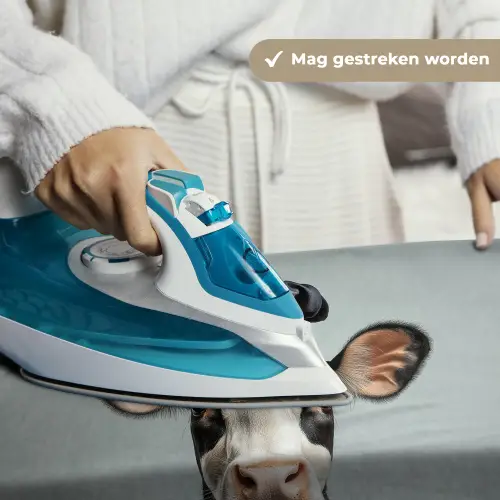 Koe - Zwart - Wit - Kok Wandkleed katoen klein -sfeer9