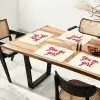 you go girl - Rood - Wit Placemat vinyl groot -zzsfeer4_Kitchenyeah-website