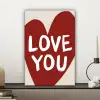 Loveyou - Hart - Rood canvas 2cm klein -sfeer6