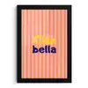 Verticaal - Strepen - Oranje - Ciao bella fotolijst zwart zonder passe partout klein -3d