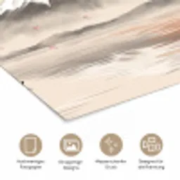 Bergtop - Meer - Bloesem poster papier klein -tcloseup_DE