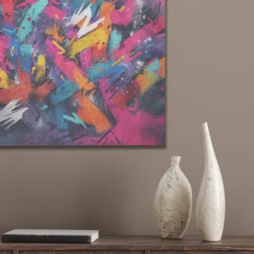 Abstract - Explosie - Neonkleuren PET vilt klein -sfeer6_closeup