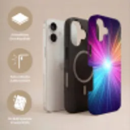 Abstract - Light - Burst - Modern - Colorful Toughcase MagSafe Apple iPhone 17 klein -USP_Lagen_DE