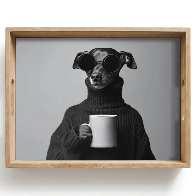 Dienblad - Coltrui - Hond - Bril - Mok