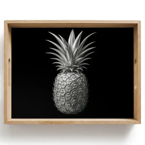 Ananas - Gedetailleerd - Bladeren Dienblad Rechthoek middel -z3d_shopping