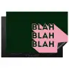 Donkergroen - Tekst - Schaduw - Grafisch Inductie beschermer vinyl 3mm klein -3d