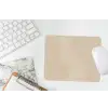 Parallelle lijnen - Lichte textuur - Beige muismat rubber klein -witbureau