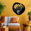 Quotes - Bloem - Tulp - Geel Wandcirkel Organisch Plexiglas middel -sfeer4