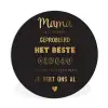 Spreuken - Quotes Mama Je Hebt Ons Al - Moeder - Moederdag cadeau voor mama - Goud Wandcirkel kunststof plaat 5mm dik klein -3d