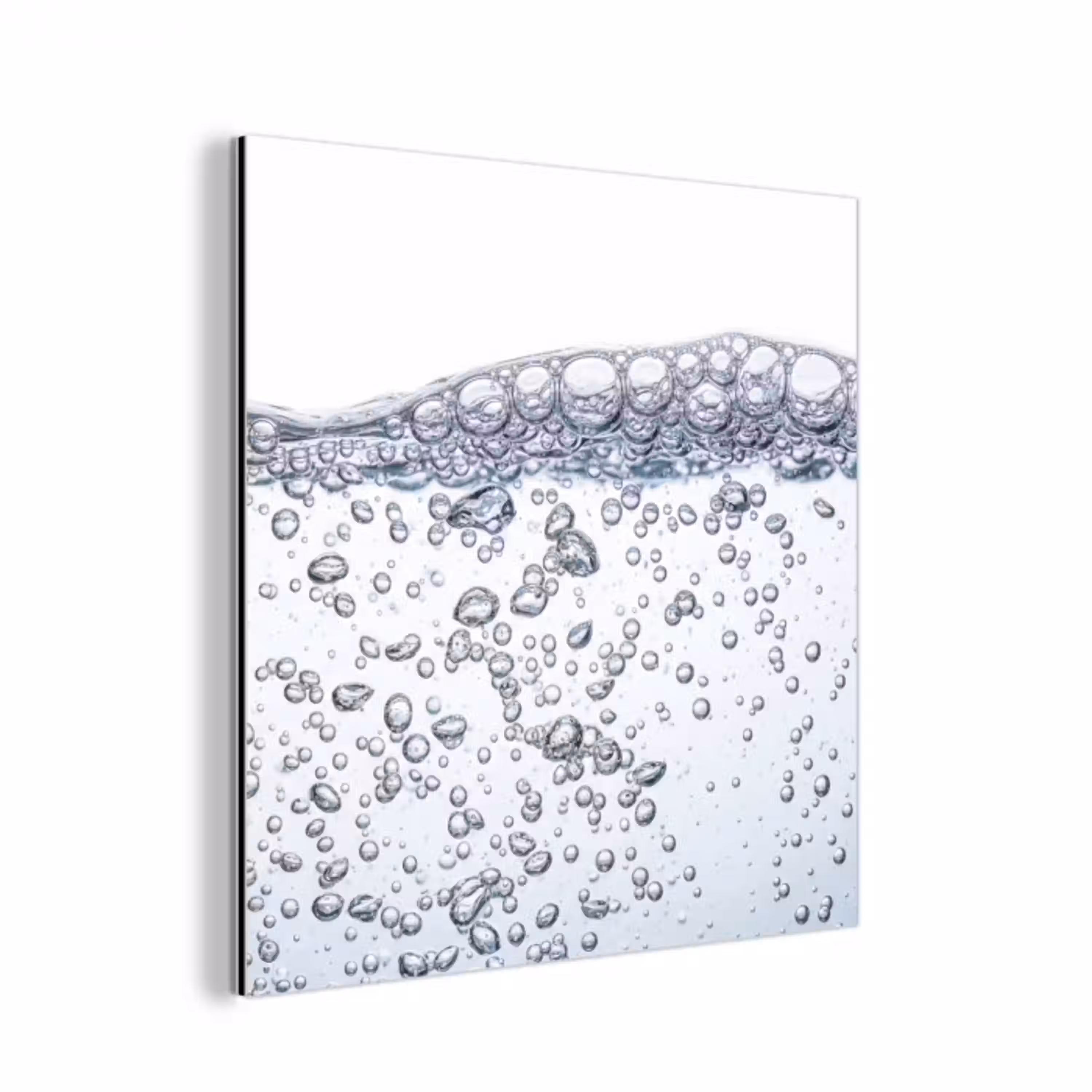 Luchtbellen - Water - Dynamisch aluminium wit klein -3d