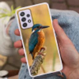 IJsvogel - Tak - Water - Kleurrijk - Levendig Hoesje Samsung Galaxy A52 5G met koord klein -sfeer3