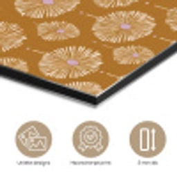 Bloemen - Modern - Oker aluminium wit klein 46 -closeup_NL