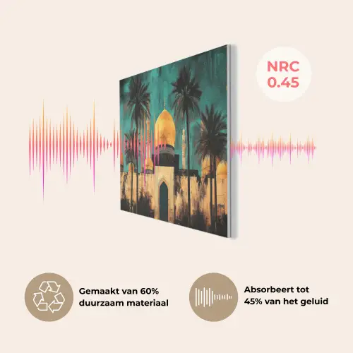 Moskee - Goud - Arabisch - Islamitische PET vilt klein -USP_NL