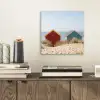 Strand - Huisjes - Kleurrijk - Duinen aluminium wit klein -sfeer1