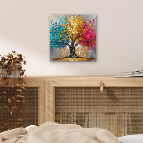 Boom - Kleurrijk - Grijs - Modern aluminium wit klein -sfeer3