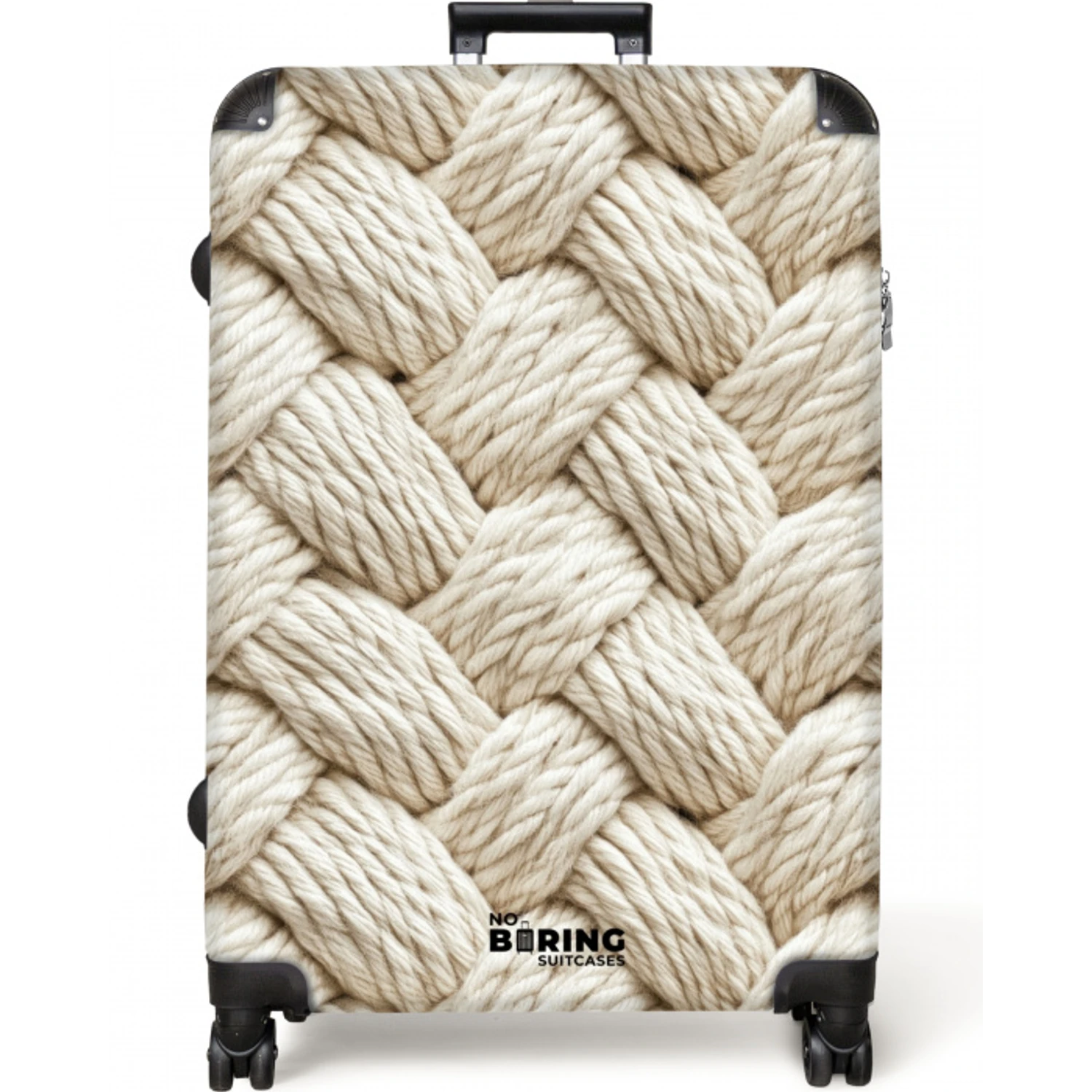 Touw - Gebreid - Beige NBS - Large koffer - Volwassenen Unisex groot -zzzzzzzzkaufland2